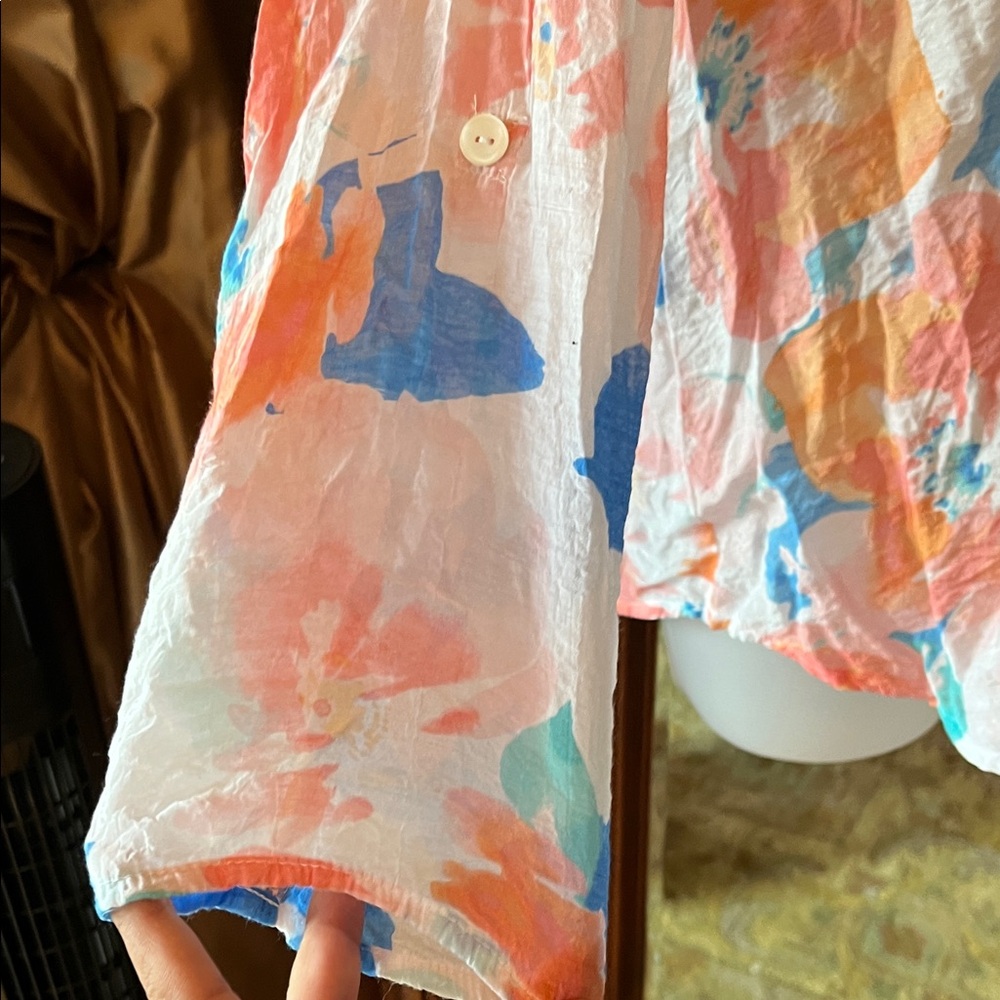 Ruby Rd. Beautiful Floral Button Down Blouse - image 6